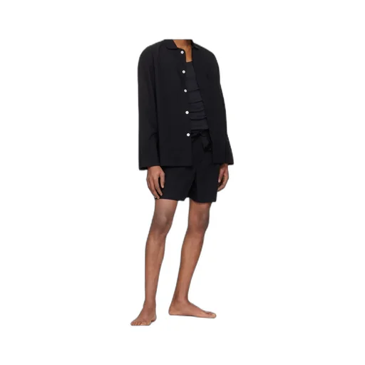 Drawstring Poplin Sleep Shorts