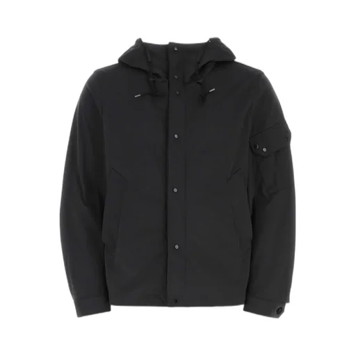 Long-Sleeved Hooded Drawstring Jacket