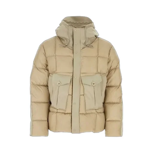 Drawstring Hooded Padded Coat