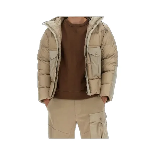 Drawstring Hooded Padded Coat