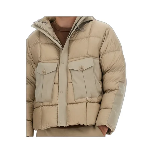 Drawstring Hooded Padded Coat