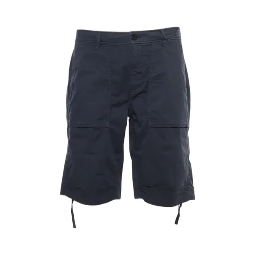 Drawstring Cotton-Blend Bermuda Shorts