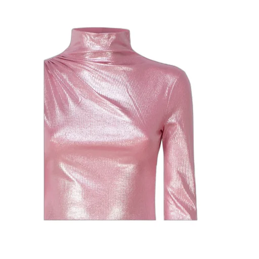 Long-Sleeve Metallic Dress
