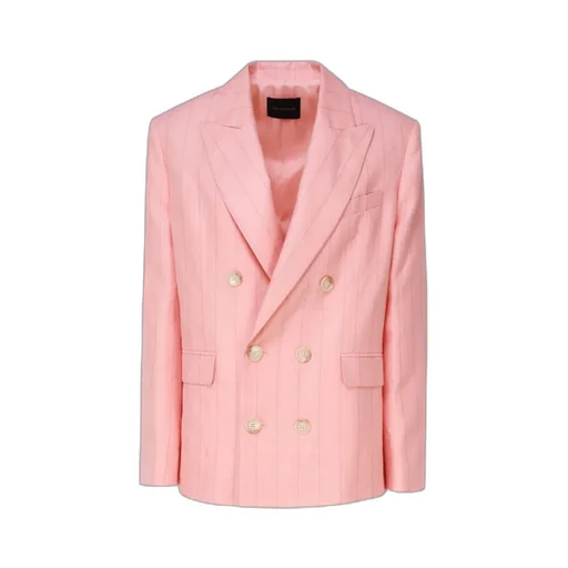 Pinstriped Button-Up Jacket