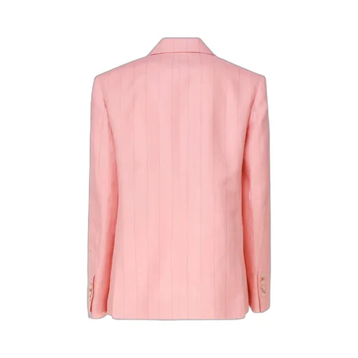 Pinstriped Button-Up Jacket