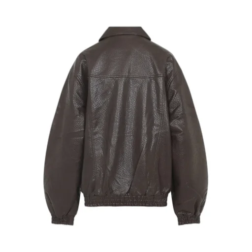 Faux Leather Casual Jacket