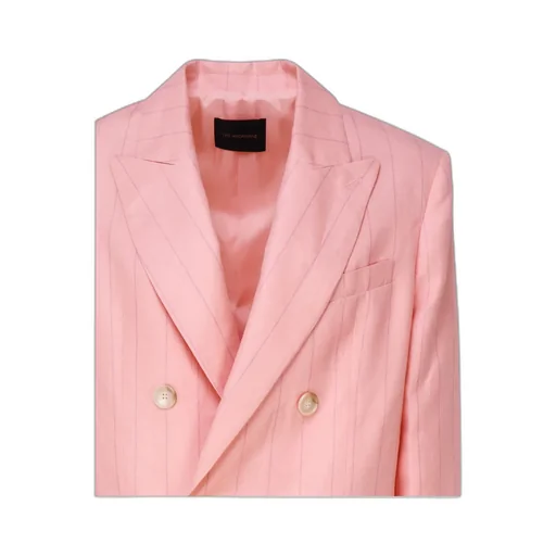 Pinstriped Button-Up Jacket