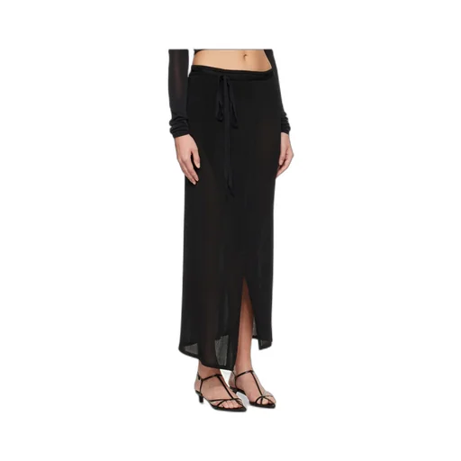 Alsen Thin Knit Wrap Maxi Skirt