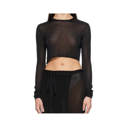 Cropped Knitted T-Shirt
