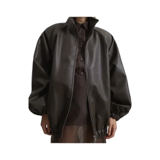 Senta Faux Leather Bomber