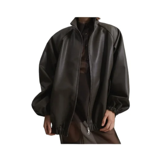 Senta Faux Leather Bomber