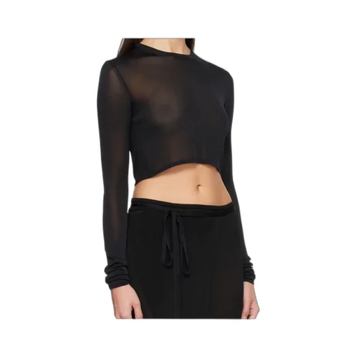 Cropped Knitted T-Shirt
