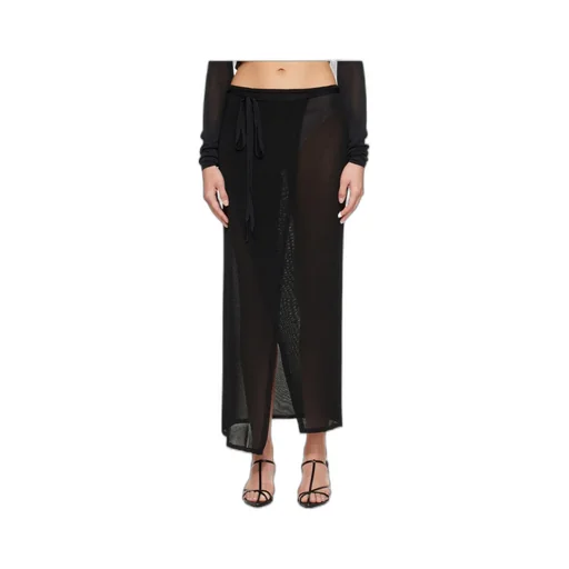 Alsen Thin Knit Wrap Maxi Skirt