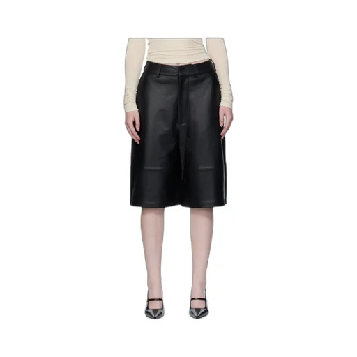 Olivia Leather Bermuda Shorts