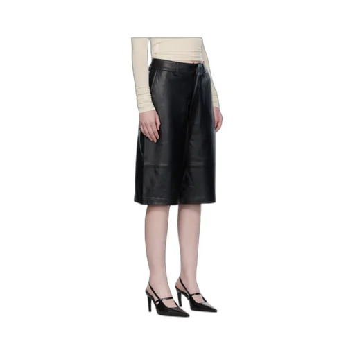 Olivia Leather Bermuda Shorts
