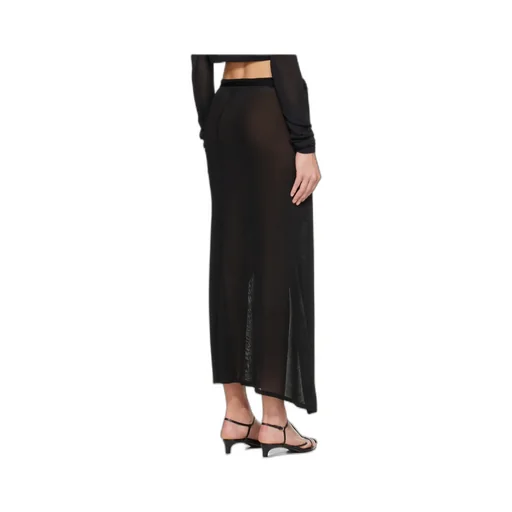 Alsen Thin Knit Wrap Maxi Skirt