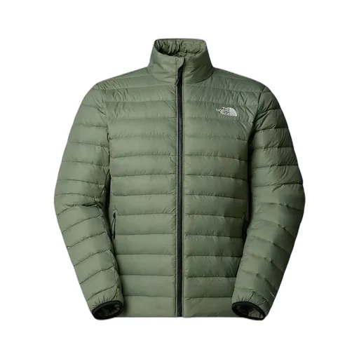 Logo Embroidered Zipped Down Jacket