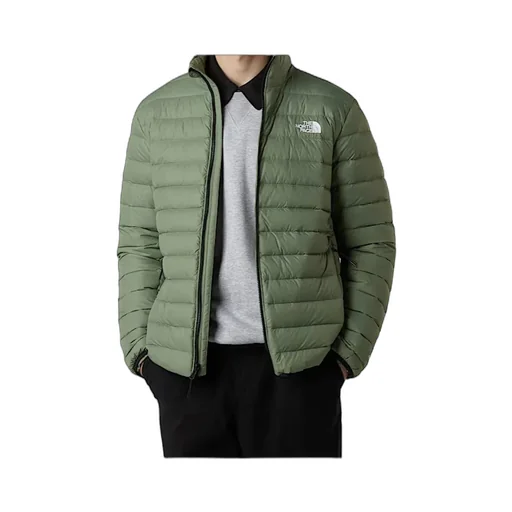 Logo Embroidered Zipped Down Jacket