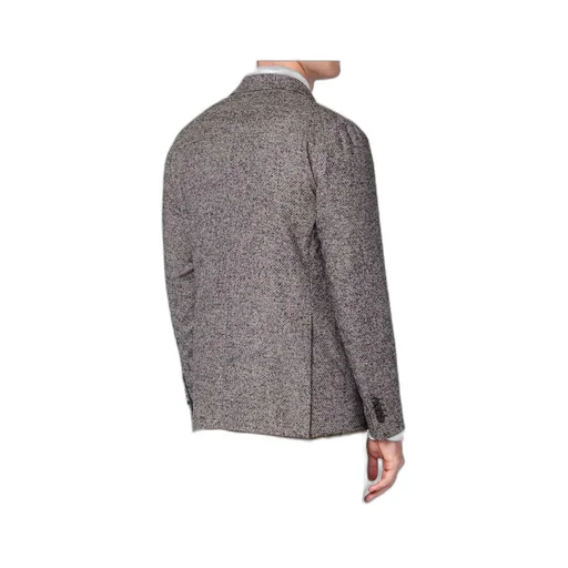 Double-Breasted Textured Blazer