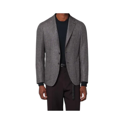 Houndstooth Single-Breasted Blazer