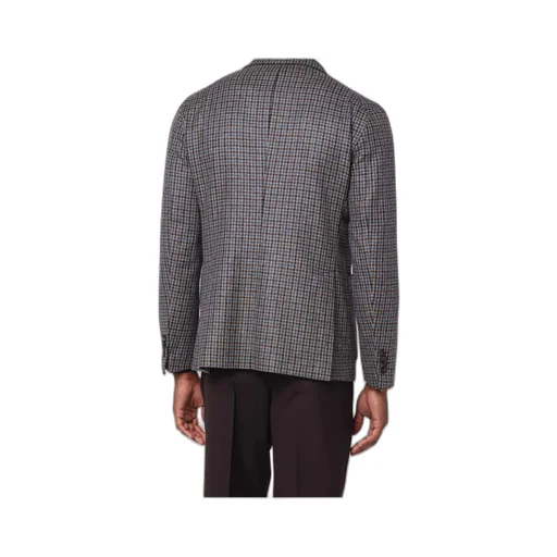 Houndstooth Single-Breasted Blazer