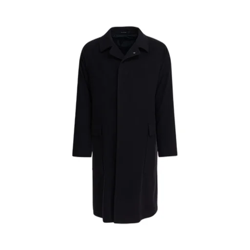 Wool-Blend Single-Breasted Coat