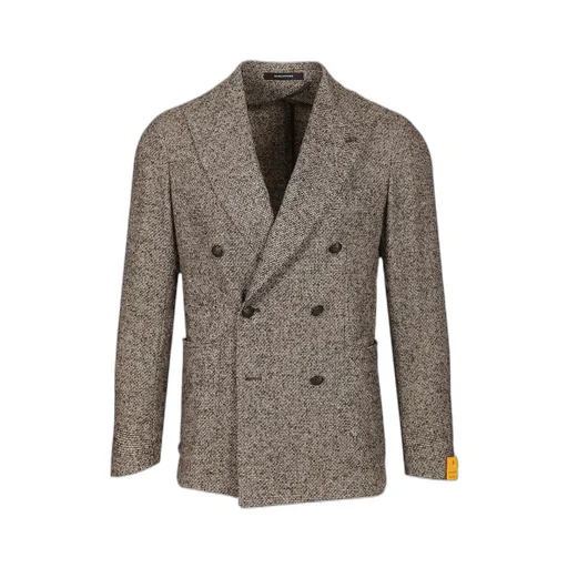 Double-Breasted Textured Blazer