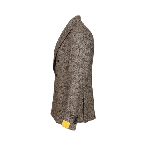 Double-Breasted Textured Blazer
