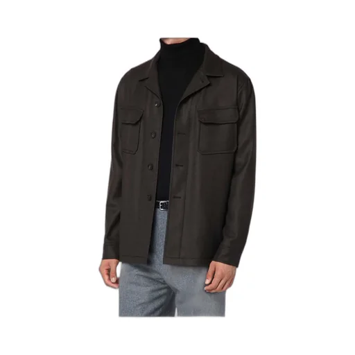 Diagonal Long Sleeved Overshirt