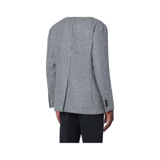 Houndstooth Double-Breasted Jacket