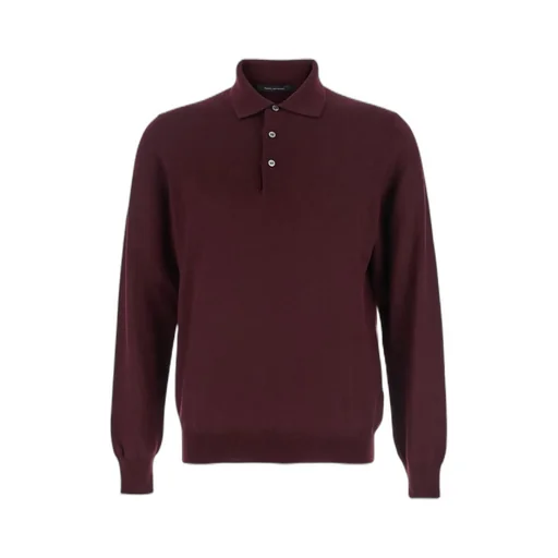 Long-Sleeve Buttoned Polo Shirt