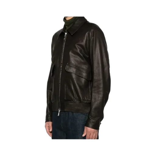 Long Sleeve Leather Jacket
