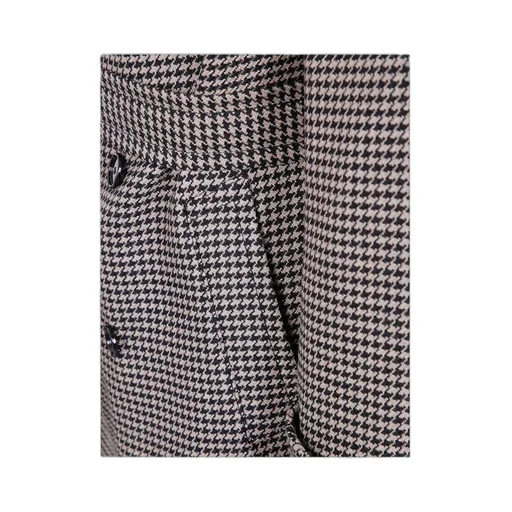 Houndstooth Belted Coat