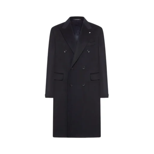 Peak-Lapel Double-Breasted Coat