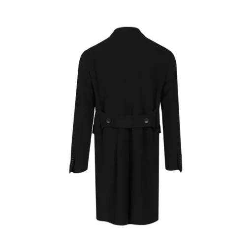 Peak Lapel Double-Breasted Coat