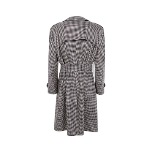 Houndstooth Belted Coat