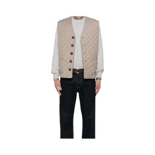 V-Neck Quilted Vest