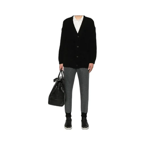 Long-Sleeved Knitted Cardigan