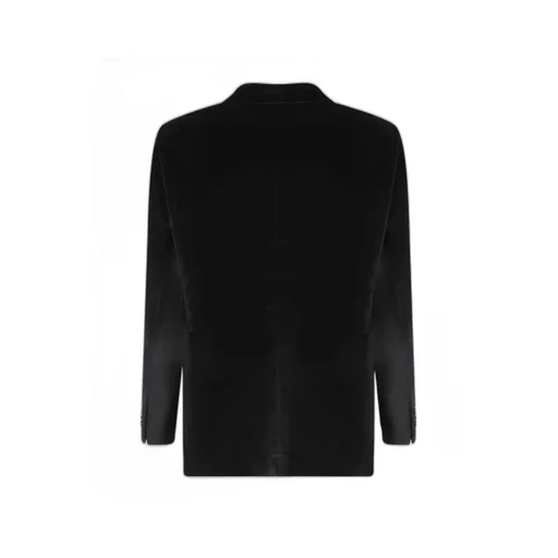 Single-Button Velvet Jacket