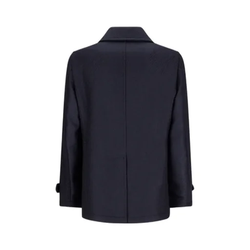 Double-Breasted Herringbone Coat