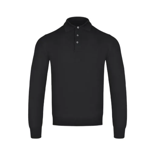 Palmer Long-Sleeved Knitted Polo Shirt