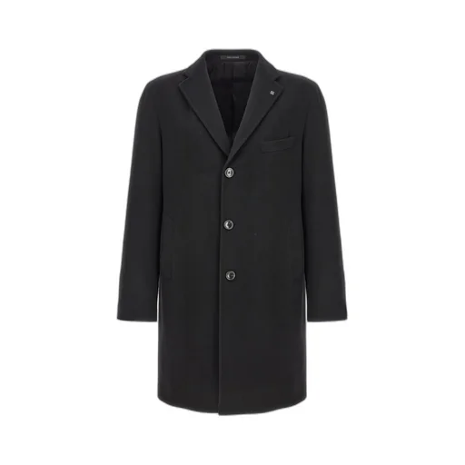 Chest Welt-Pocketed Single-Breasted Coat