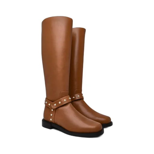 Round Head Zipper Boots