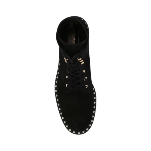 Sondra Pearled Combat Lace Boots