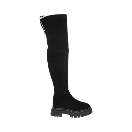 Tie-Fastened Thigh High Boots