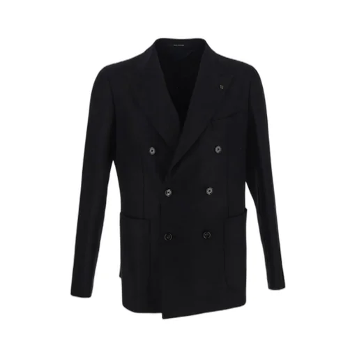 Peak-Lapels Double-Breasted Blazer