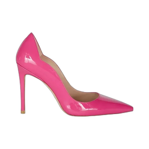 Scallop Edges Pointed-Toe Pumps