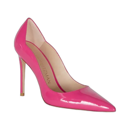 Scallop Edges Pointed-Toe Pumps