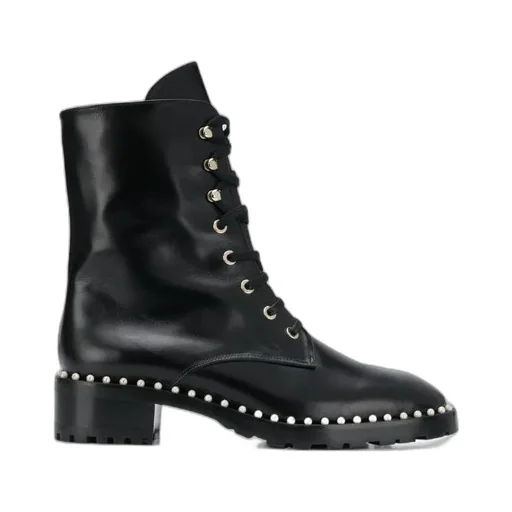 Lace-Trimmed High Boots