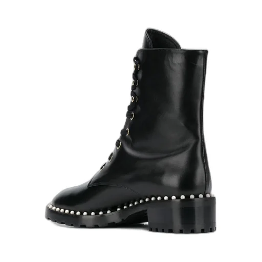 Lace-Trimmed High Boots